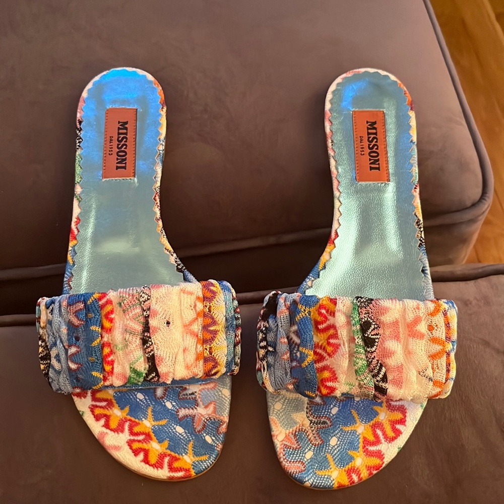 Missoni crochet sandals
